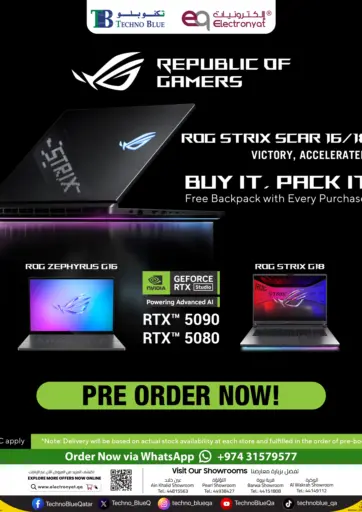 ASUS ROG STRIX SCAR PREORDER من تكنو بلو